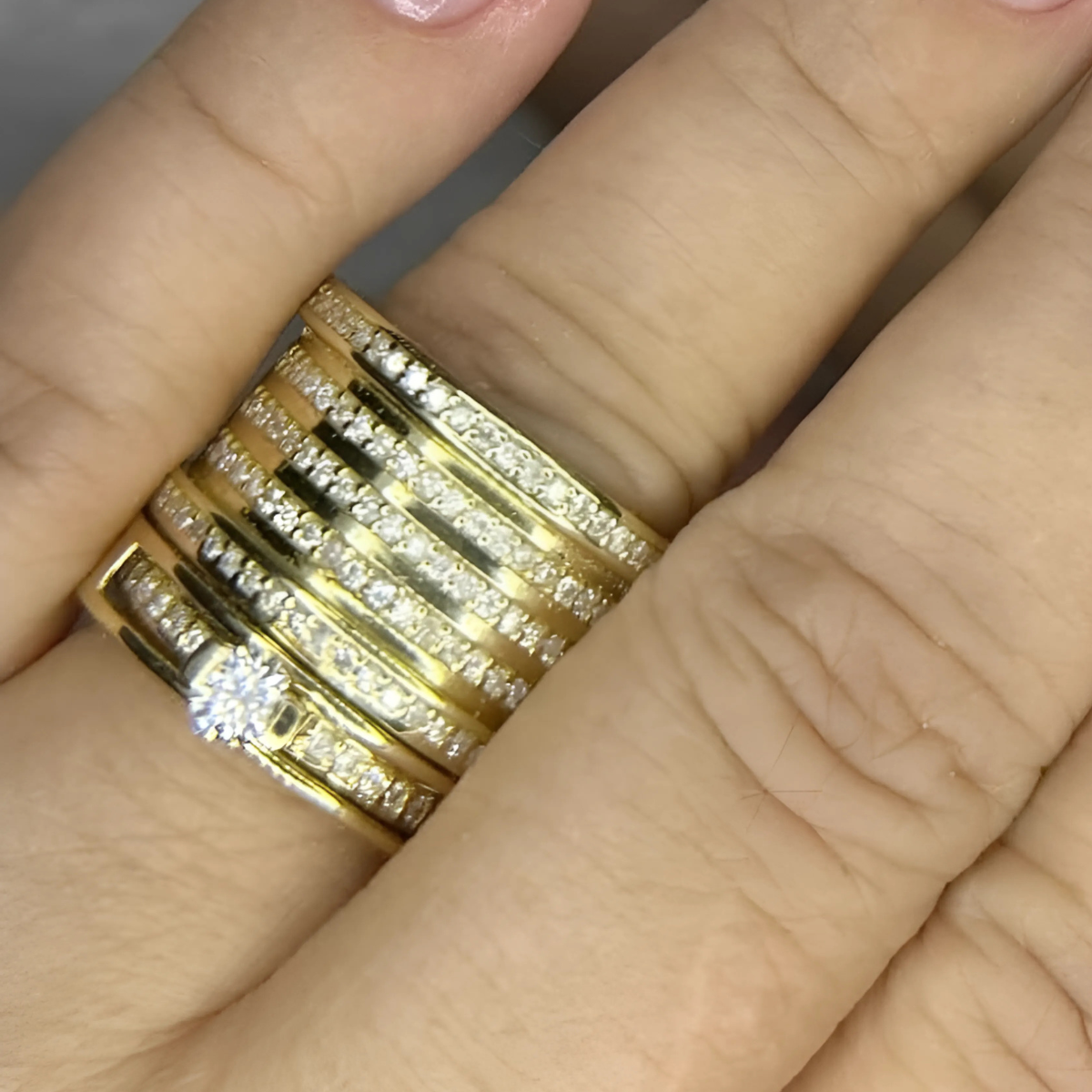 Conjunto Alianças e Anel BVLGARI